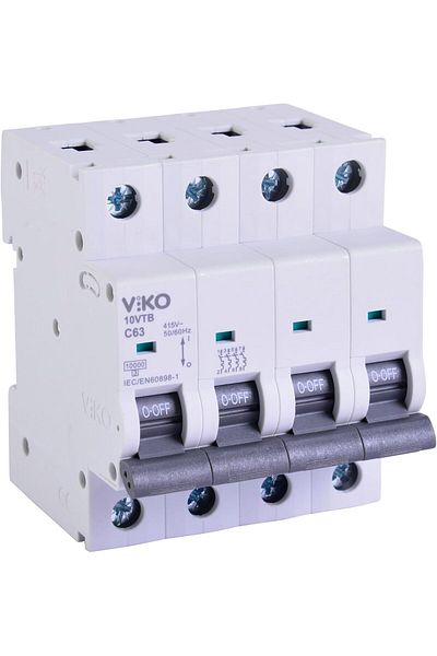 LUXE OZN Automatic Circuit Breaker 10kA Type C 4-Pole 63A OZNstre 1094633