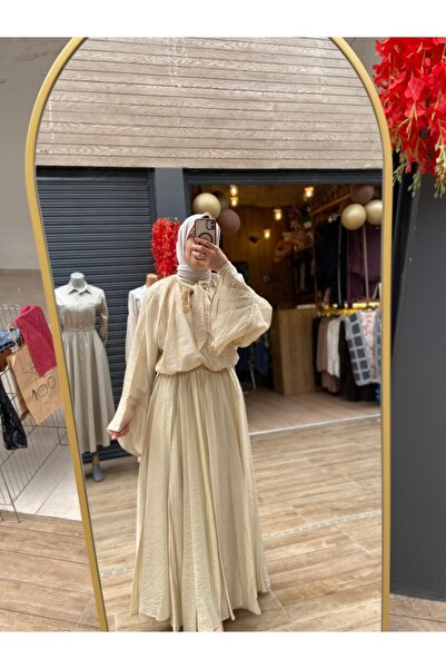 Moca بلوزة برباط على شكل رقبة زيتية خضراء