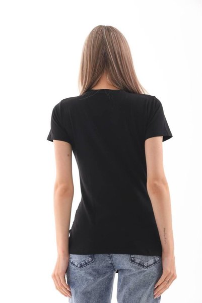 BIG LESSON Maternity Black Crew Neck Short Sleeve 100% Cotton T-Shirt