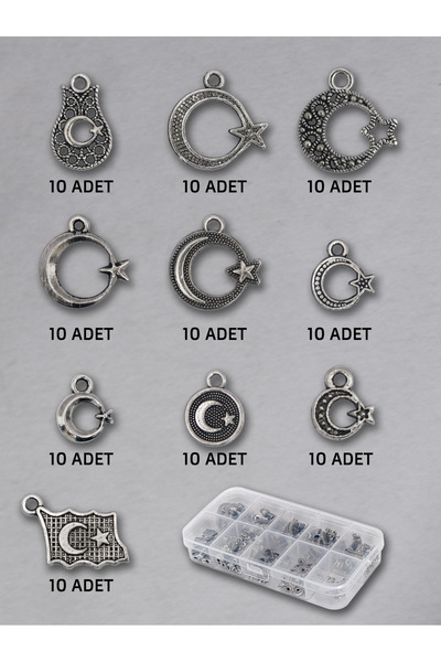 Mihra Takı Tasarım Set de 100 de bucăți de mărgele de rugăciune în formă de s...