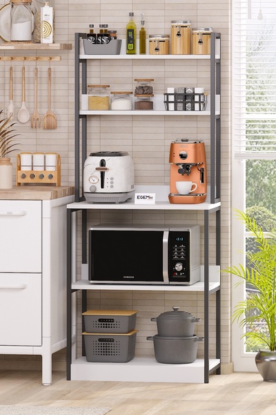 ODİNA EGEMEV Kahve Köşesi Mutfak Bangosu çok Amaçlı Dolap büyük boy Fırın Dol...