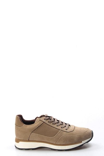 FAST STEP Men's Leather Casual Classic Daily Comfortable Lace-up Shoes Sand Nubuck 723ma120