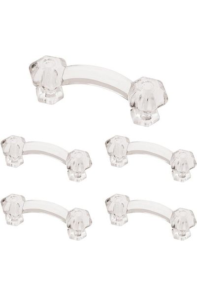 sarcon Brass Pn0300-clr-c1 ιντσών-βικτοριανό γυαλί κουζίνας ή έπιπλα Υλικό-ντουλάπι Συρτάρι Griff Pull, Pn0300-