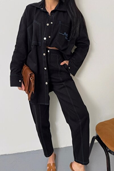 Wear Up Denim Punto Shirt-Pants Suit - Blue