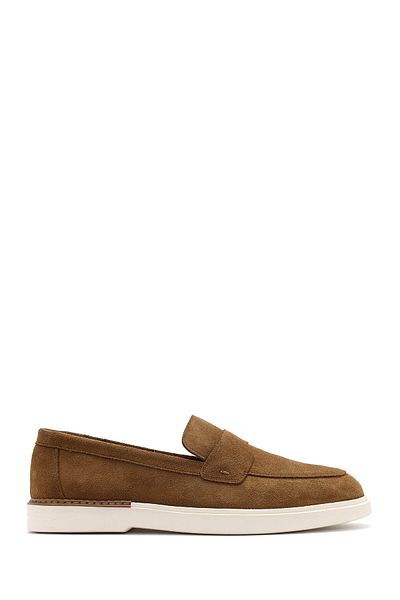 Derimod Men's Tan Suede Leather Casual Loafer 25Sfd750210