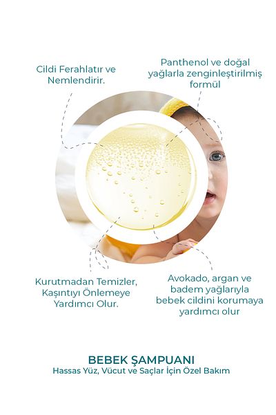 Embeauty Natural Avocado Oil Baby and Children Shampoo Special Formula Without Stinging 300 ml