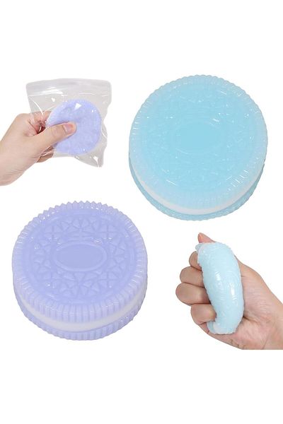 NEXIFY JWTING 2PCS Squishy Biscuit Stress Relief Toy, Pinch Decompression Toy, Realistic Sandwich Design fo