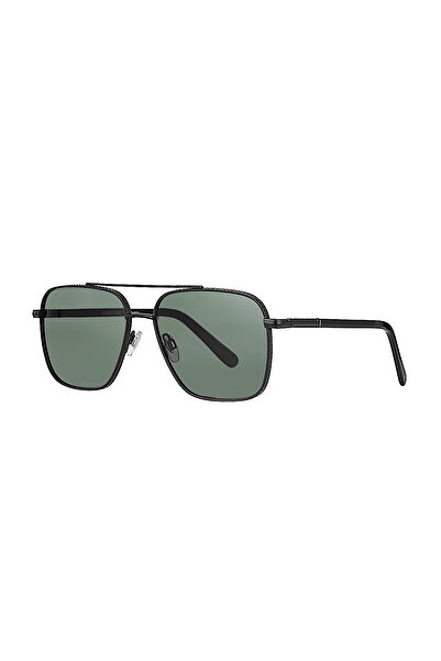 Daniel Klein Black Metal Frame Polarized Green Glass Unisex Sunglasses