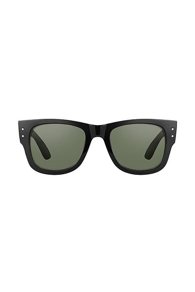 Daniel Klein Black Thick Frame Women's Sunglasses – Green Glass