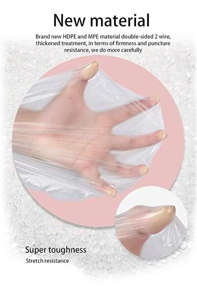 Generic Plastic Disposable Garbage Bags with Handles (5 Rolls, 100 Pieces)