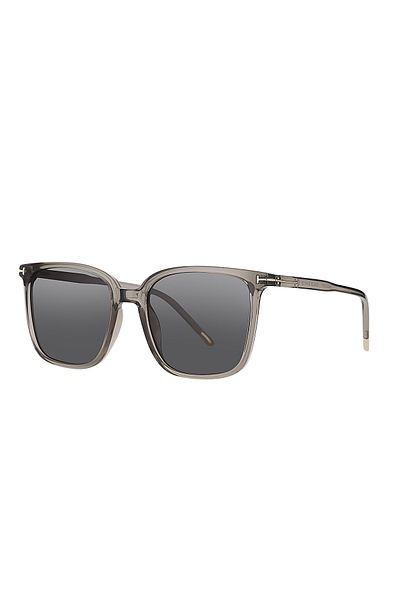 Daniel Klein Women's Sunglasses Transparent Gray Frame Black Glass
