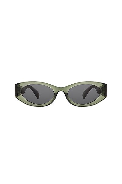 Daniel Klein Women's Sunglasses Green Frame Black Glass