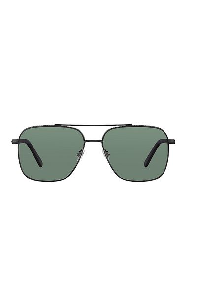 Daniel Klein Black Metal Frame Polarized Green Glass Unisex Sunglasses