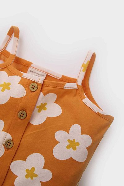 DeFacto Baby Girl Floral Strap Jumpsuit C0077A525Hs
