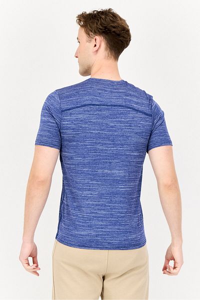 SKECHERS Men Sportswear Fit Short Sleeves Outdoor T-Shirt, Blue