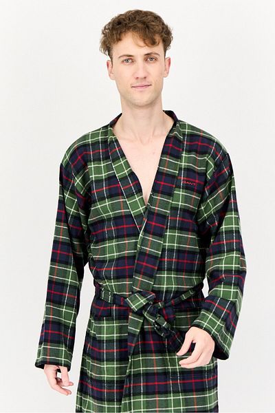 Gant Men Checkered Bathrobe, Multicolor