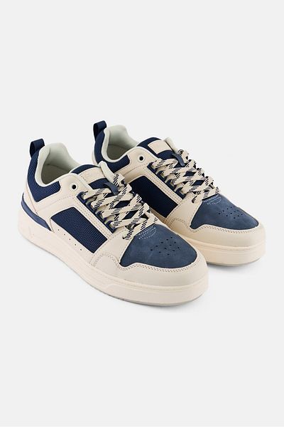 Algspar Men Leather Lace Up Outdoor Shoes, Multicolor