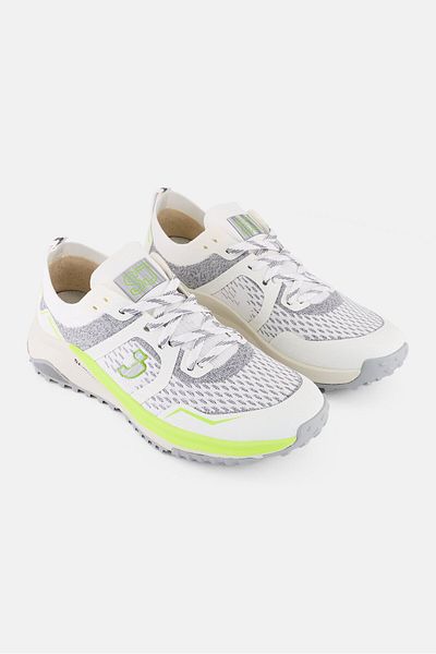 SJ Men Textile Upper Lace Up Running Shoes, Off White