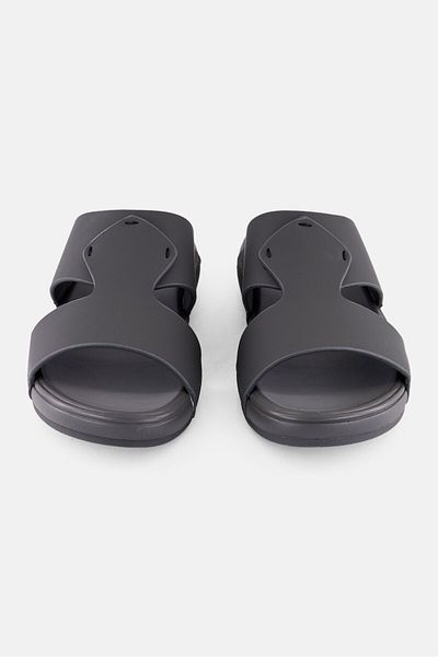Algspar Men Slip On Arabic Sandals, Dark Grey