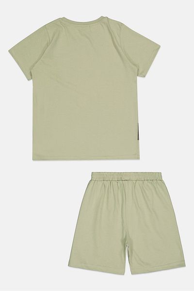 DC COMICS Kids Boy 2 Pcs Superman T-Shirt And Short Set, Sage Green