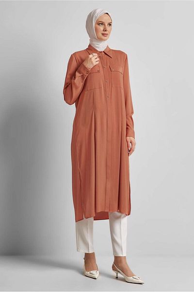 Alvina Slit Detail Long Tunic 45532