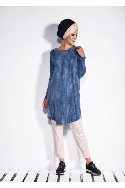 Alvina Shoulder Striped Tunic 4326