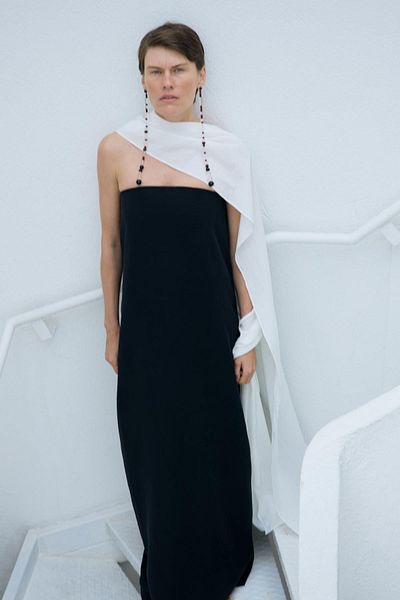 Suud Collection Μαύρο φόρεμα Kay Strapless