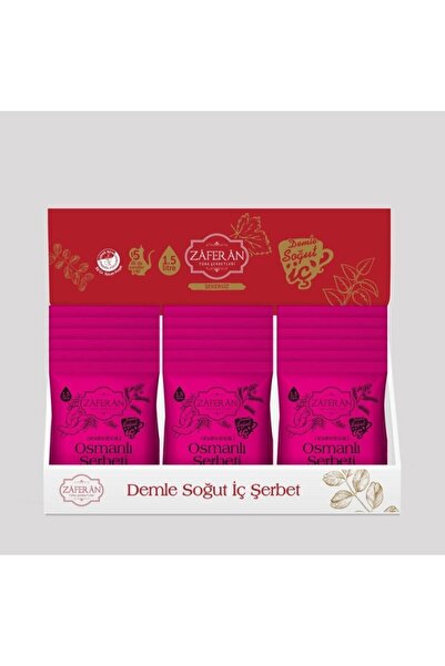 Zaferan Türk Şerbetleri Zaferan Osmanlı Şerbeti 18x1.5 Lt. Demirhindi Şerbeti Ramazan Şerbeti Doğal Şerbet