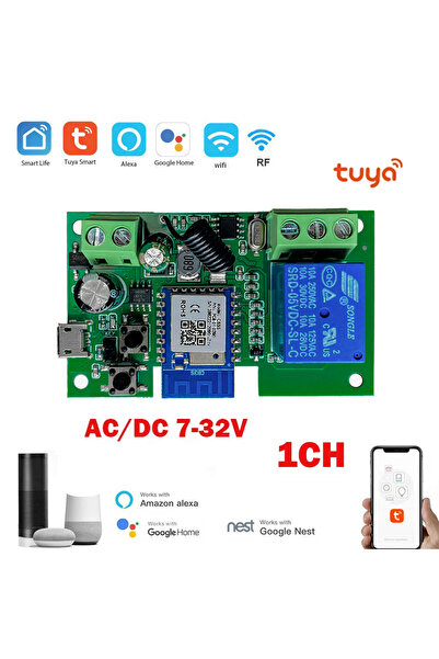 Choice tuya 7-32V RF433 Tuya WIFI Gate Garage Door Opener Smart Switch Contro...