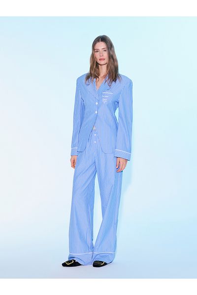 Sagaza Studio Ss6015 بنطال روتا بخصر مطاطي