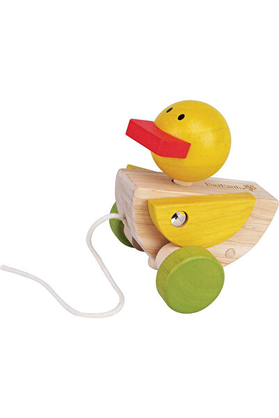 OEM Jucarie de tras cu sfoara, din lemn, Montessori, Ratusca