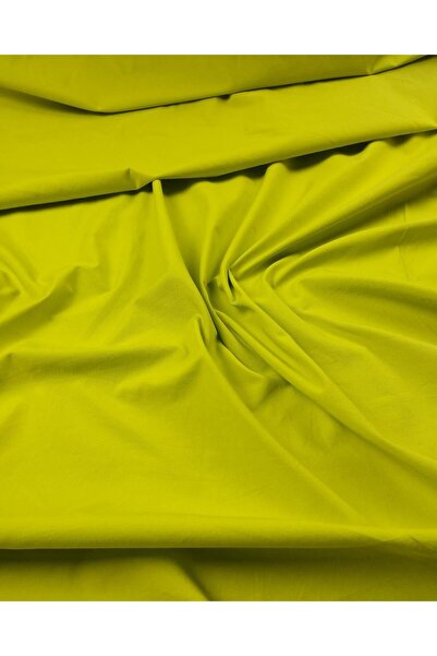 Kumaş Parça نسيج يشبه البوبلين باللون الأخضر النيون العرض: 150