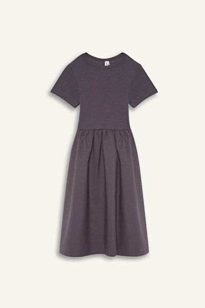 DeFacto Φόρεμα για κορίτσι Anthracite E3839A8/AR58