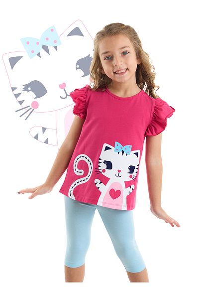 Denokids Frilly Kitten lány póló harisnya szett