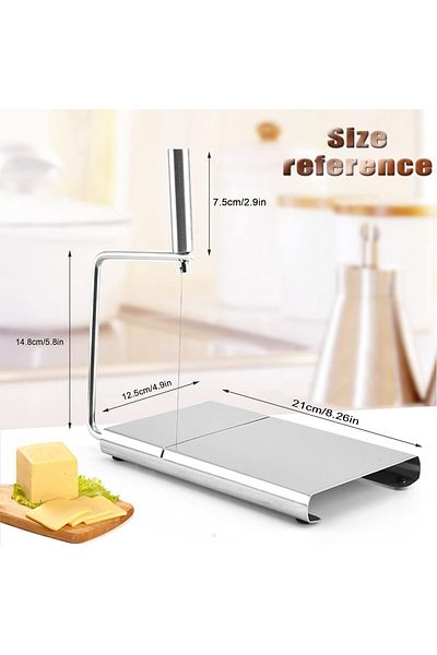 Raincol Manual Cheese Slicer, Stainless Steel, Silver, 21 X 12.5 X 14.8 Cm