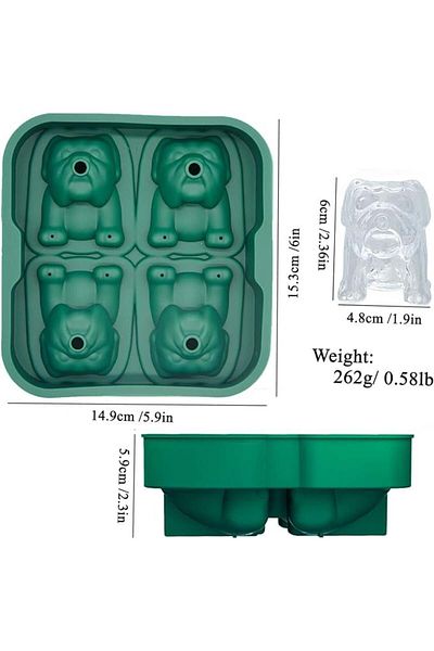 Bangp ice cube mold, silicone, green, 19.1 x 14.7 x 6.7 cm