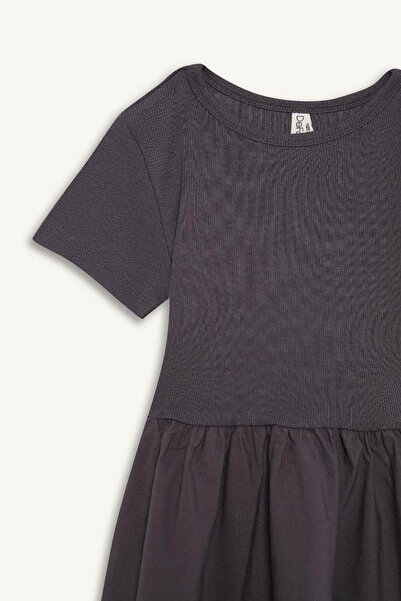 DeFacto Φόρεμα για κορίτσι Anthracite E3839A8/AR58