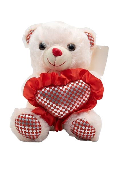 rexa Teddy Bear with Heart – Cute Plush Gift Toy | 29 x 24 cm Stuffed Bear