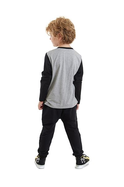 Denokids Gestreiftes Piraten-T-Shirt-Hosen-Set für Jungen