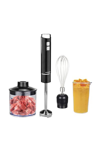 sonashi 4-in-1 Hand Blender - Stainless Steel Blades With 2 Speed For Baby Food, Soup, Juice | 500ml Chopper