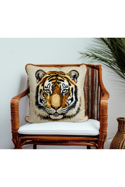 ASDİVA غطاء وسادة مزخرف بنمط النمر مقاس 45 × 45