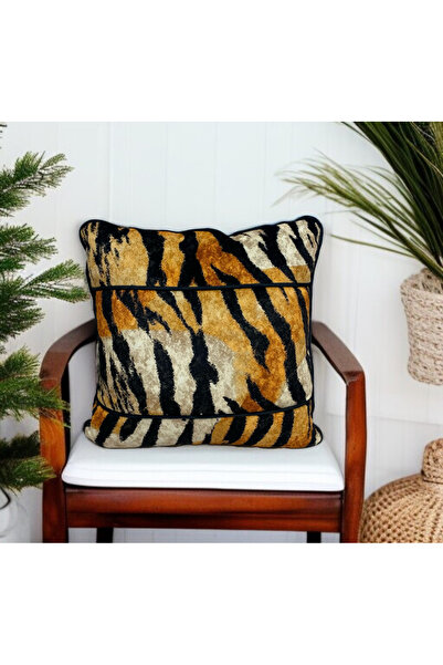 ASDİVA Husă de pernă decorativă modernă cu model de tigru 45x45