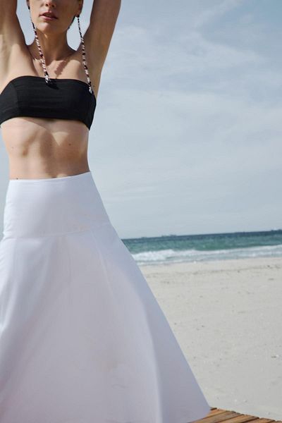 Suud Collection Λευκή φούστα Isola με μπούστο