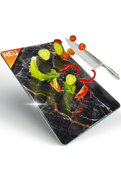 Decovetro Schneidebrett Glas |40x30cm | Glass Cutting Board | Leicht Zu Reinigen
