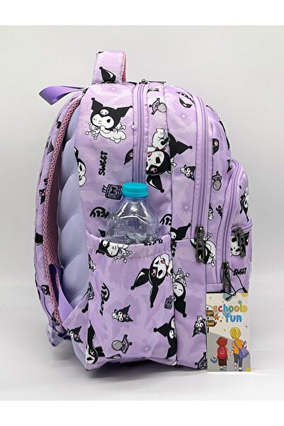 Bevitton Lila Ilk Okul Çantası 3'lü Seti Kız Çocuk Ilkokul Çantası Karakter Desenli