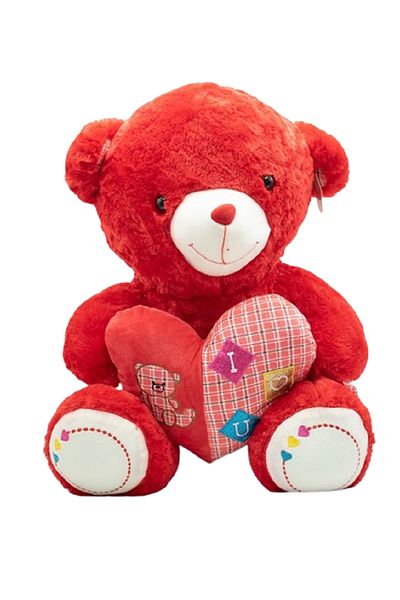 rexa Red Teddy Bear with Heart – Plush Gift Toy | 70 x 53 cm Stuffed Animal for Love & Occasions