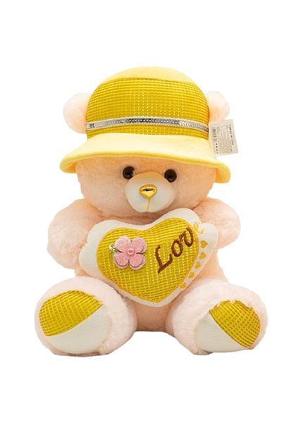 rexa Teddy Bear with Hat and Heart – Plush Gift Toy | 50 x 40 cm Soft Stuffed Bear