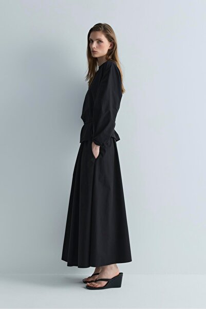 Suud Collection Black Lara Flared Skirt