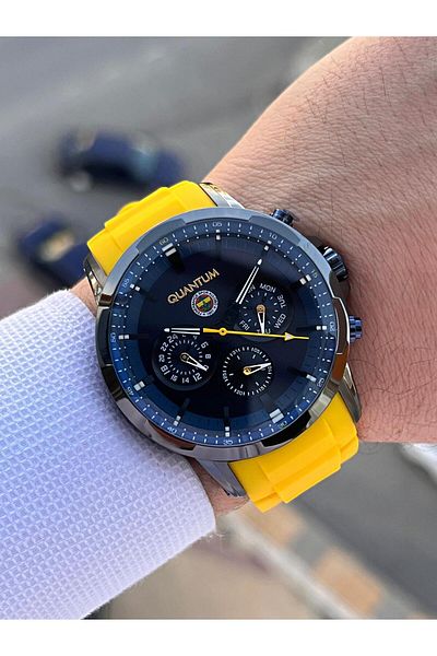 Quantum Fenerbahçe Licensed Internal Functions Active 10 Atm Silicone Cord Fan Wristwatch 1907.094