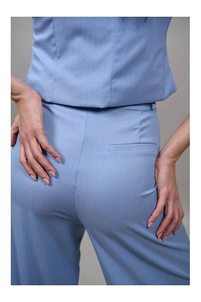 LUMİNA PANTALONI STIL MINIMALIST CU FIR METALIZAT COMO S Baby Blue